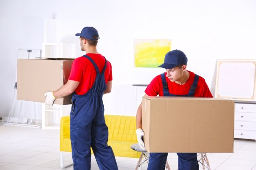 Removal truck loading items