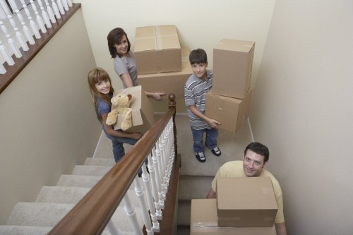 Moving truck ready for furniture transport